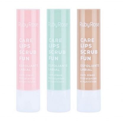 EXFOLIANTE LABIAL 3 SABORES RUBY ROSE