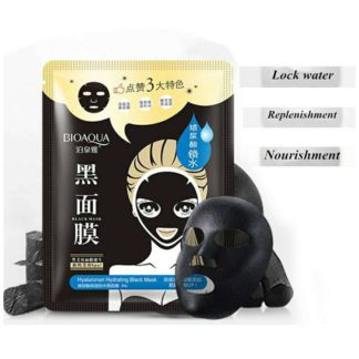 MASCARILLA DE VELO NEGRA ACIDO HIALURONICO BIOAQUA