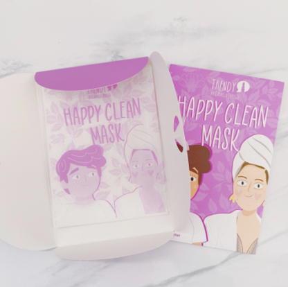 SOBRE MASCARILLA STICKERS PARA ACNE HAPPY CLEAN REF HC16 TRENDY - Imagen 2