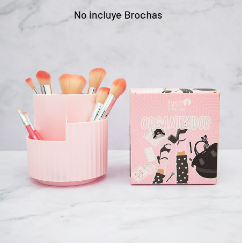 Organizador Acrílico Base Exhibidor Para Brochas Maquillaje