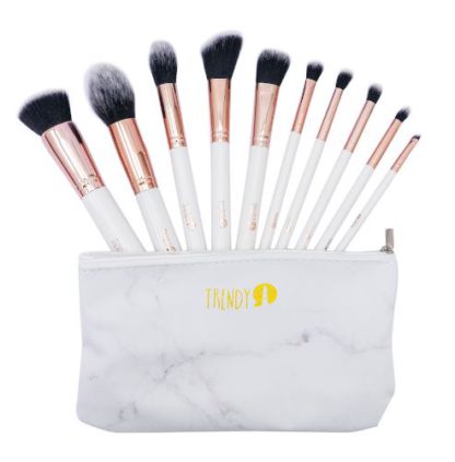 KIT BROCHA TRENDY X 10 MARMOL BLANCO REF KT-10 TRENDY