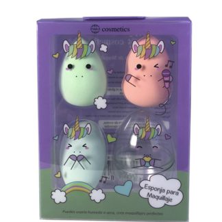 SET DE ESPONJAS 3 PIEZAS CON SOPORTE MIIS COSMETICS