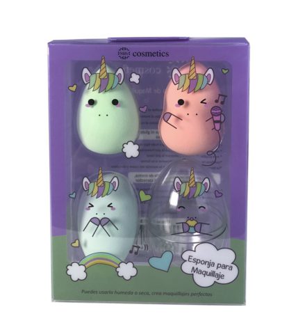 SET DE ESPONJAS 3 PIEZAS CON SOPORTE MIIS COSMETICS