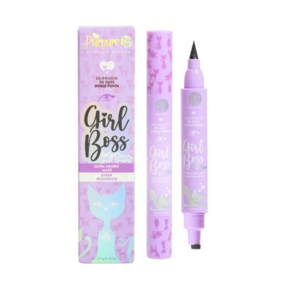 DELINEADOR DE OJOS DOBLE PUNTA GIRL BOSS CAT LINER PURPURE