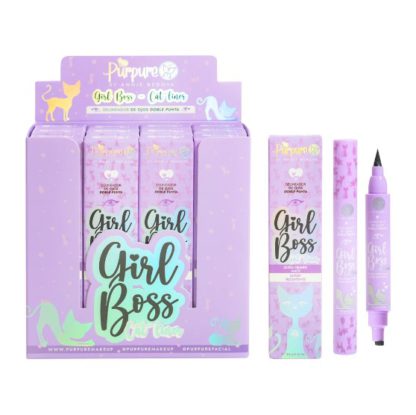 DELINEADOR DE OJOS DOBLE PUNTA GIRL BOSS CAT LINER PURPURE - Imagen 2