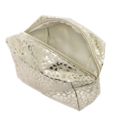 COSMETIQUERA DORADA ANIMAL PRINT  TRENDY - Imagen 2