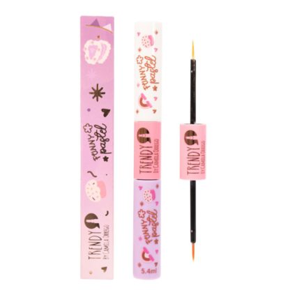 DELINEADOR DOBLE MATTE FUNNY PASTEL MORADO Y BLANCO FPL1648 TRENDY