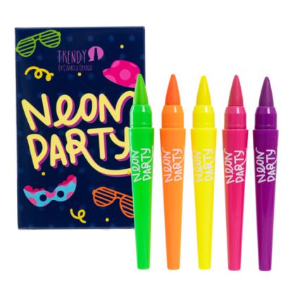 KIT X 5 PINTUCARITAS NEON PARTY SBN1935 TRENDY