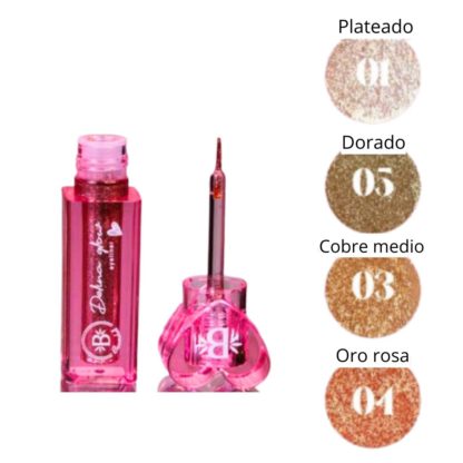 DELINEADOR PLATEADO BL-D1251 GLITTER  BLOOMSHELL - Imagen 2