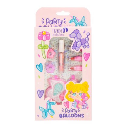 KIT DE MAQUILLAJE PARA NIÑAS PARTY BALLOONS KPB1850 TRENDY