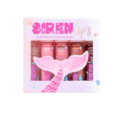 SLLL01 SET DE LABIOS X 5 COLECCIÓN SIREN MIIS COSMETICS