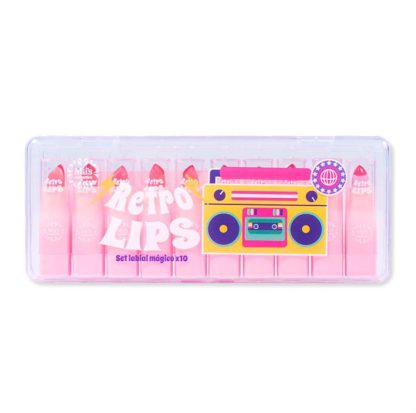 RLM01 SET DE LABIAL MAGICO MINI X 10 RETRO MIIS MIIS COSMETICS