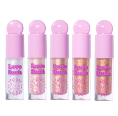 BFL02 SET DE ILUMINADORES LIQUIDOS X 5 LOVE RUSH  MIIS COSMETICS