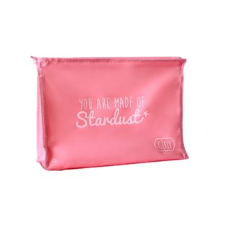 COSMETIQUERA PEQUEÑA CARTUCHERA ROSADA YOU ARE MADE OF STARDUST  GIRLY
