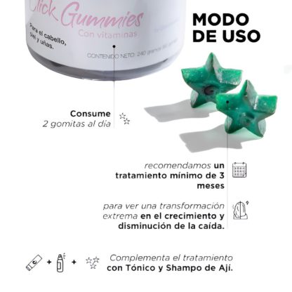 GOMITAS PARA EL CABELLO, PIEL Y UÑAS CON VITAMINAS  CLICK HAIR - Imagen 2