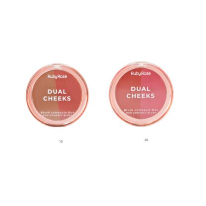 Rubor Compacto Ruby Rose Dual Cheeks Hb-M003