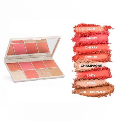 Paleta Light Set Bronceador Rubor E Iluminador 8T Montoc