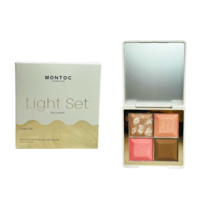 Paleta Light Set Montoc Bronzer Rubor Iluminador Carlota