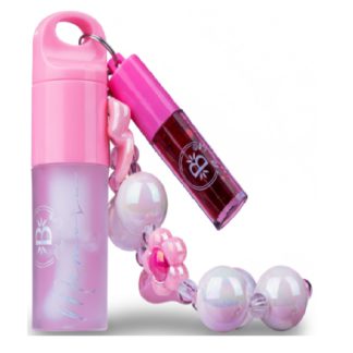 Llavero Labial Duo Lip Bloom Bow Natural Y Gloss Glowy Bl-Bck111 Bloomshell