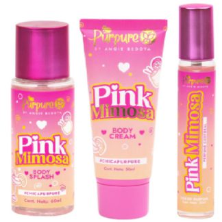 Kit Corporal Pink Mimosa Purpure Mini Splash Crema Y Perfume