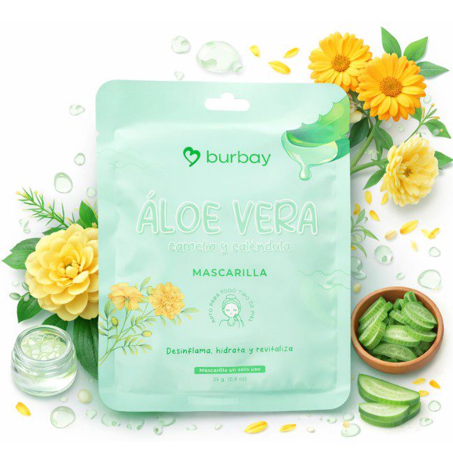 Mascarilla En Velo Aloe Vera+ Calendula Burbay 25G