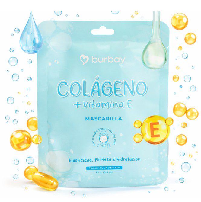 Mascarilla En Velo  Colageno + Vitamina E Burbay 25G